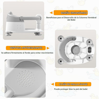 Asiento de baño para bebés de 6 meses en adelante
