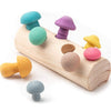 Juego de recogida de hongos de madera Montessori