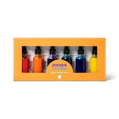 Mondo llama- Set de 6 acuarelas liquidas