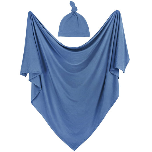 OWLOWLA Conjunto de manta y gorro para recién nacido 0-6 meses