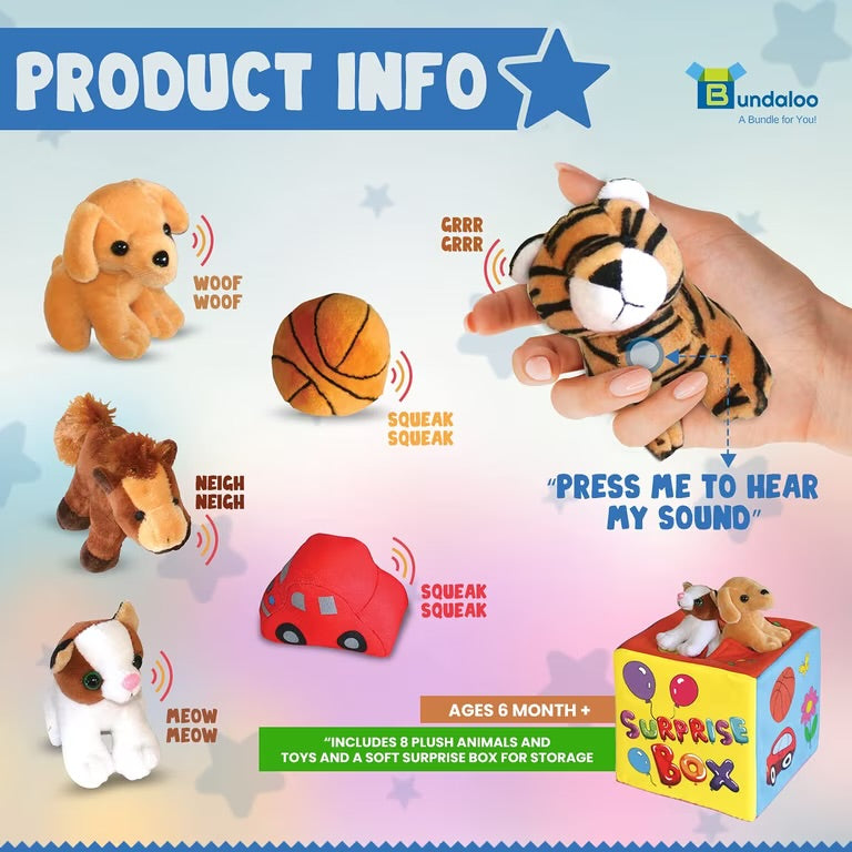 Bundaloo Caja Sorpresa con Juguetes de Peluche