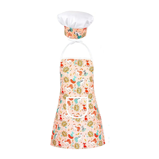 Delantal y gorro de chef, 3 años en delante