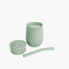 ez pz Mini taza + sistema de entrenamiento con pajita, taza de entrenamiento 100% silicona Verde