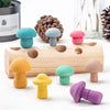 Juego de recogida de hongos de madera Montessori
