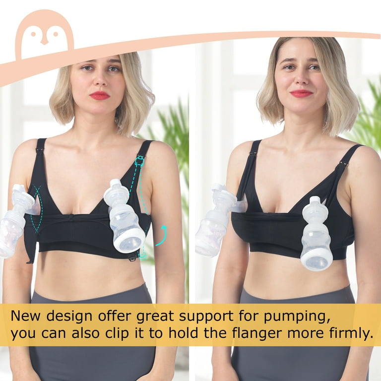 Momcozy- Sujetador de bombeo manos libres, talla L