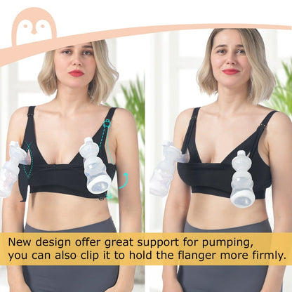 Momcozy- Sujetador de bombeo manos libres, talla L