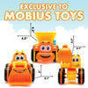 Mobius juego de vehículos de construcción de dibujos animados