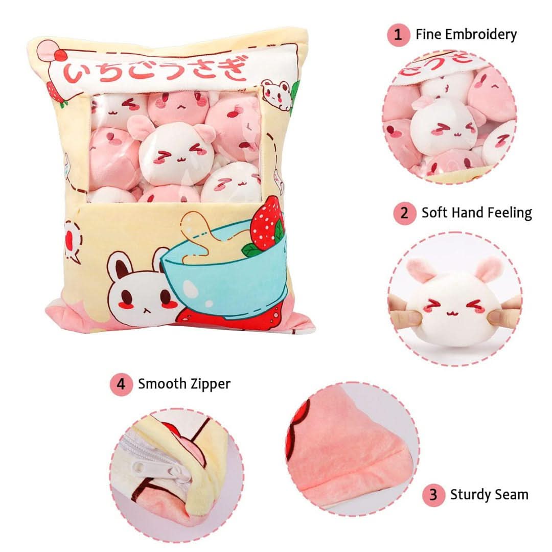 Almohada de felpa, muñeca de juguete extraíble