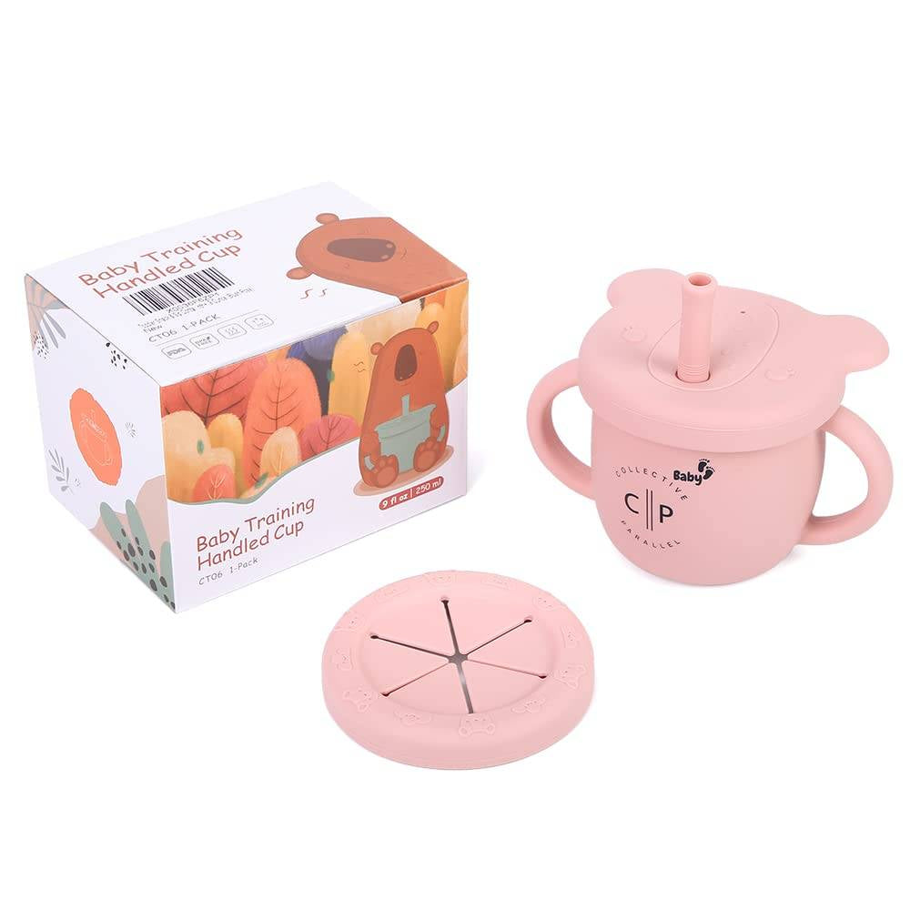 Collective Parallel Taza de aperitivos y sorbos para niños pequeños 2 en 1