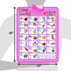 Just Smarty- ABCs Interactivo y 123s Póster de aprendizaje, rosa