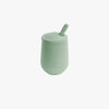 ez pz Mini taza + sistema de entrenamiento con pajita, taza de entrenamiento 100% silicona Verde