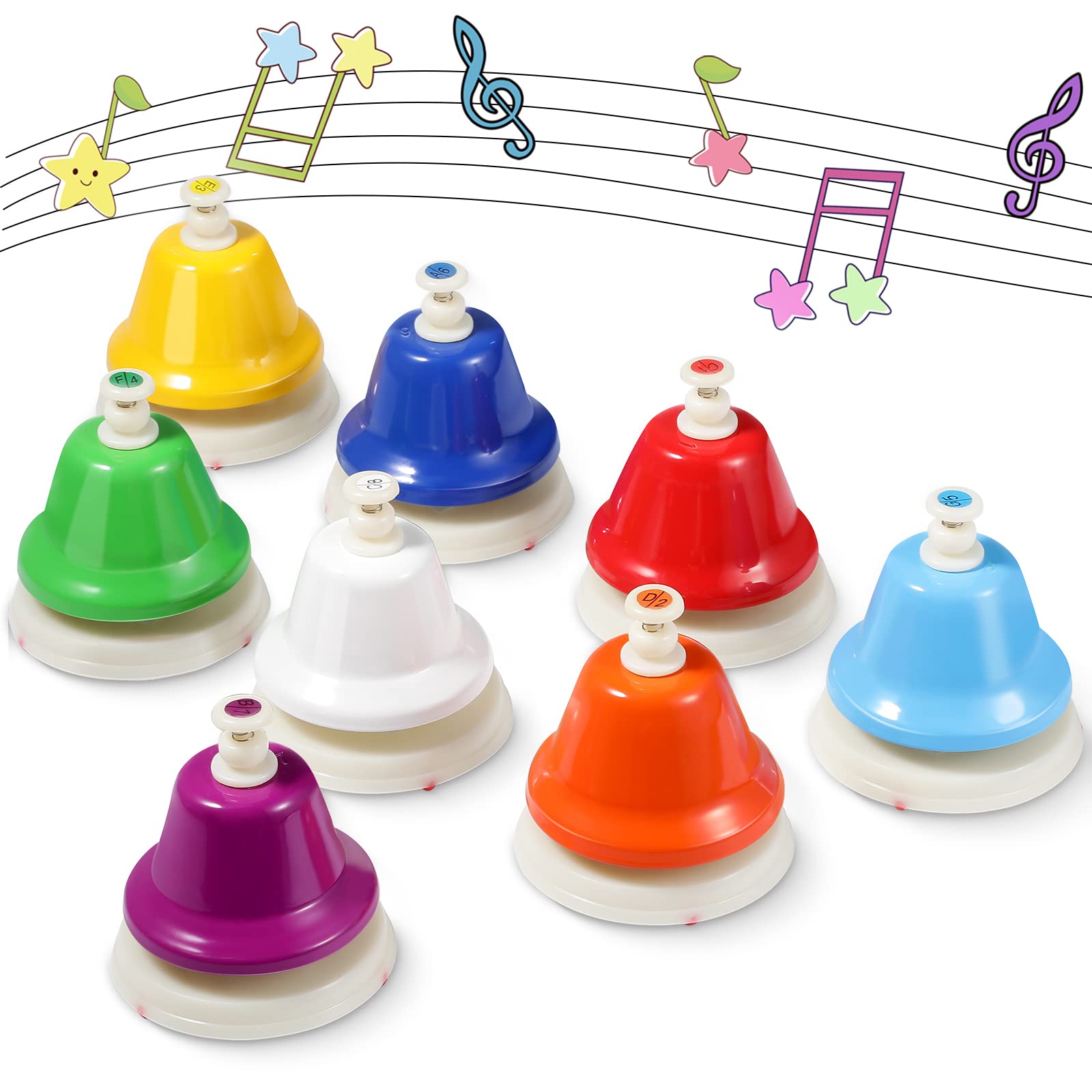 Campanas de escritorio ,instrumentos musicales para aprendizaje musical, instrumento de percusión