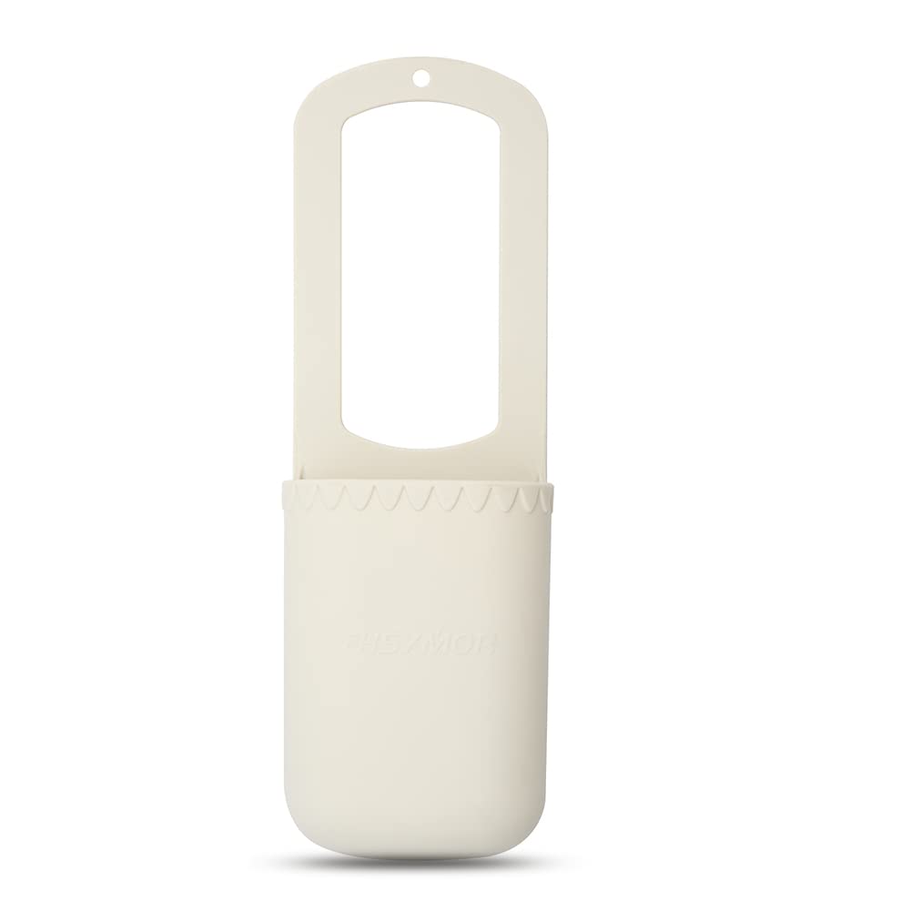 THSYMOR Soporte para cochecito de bebé, organizador universal portátil de silicona-blanco