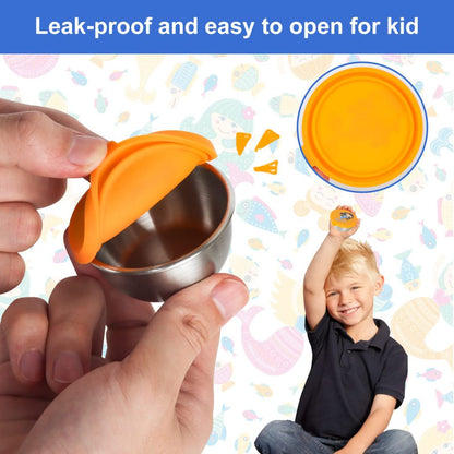 6 recipientes para salsa de ensalada para niños