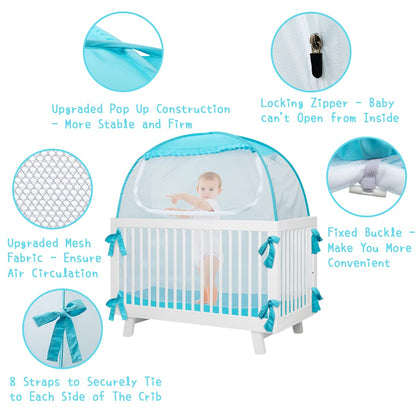 L RUNNZER Tienda de campaña desplegable para bebé, red para cuna para niños