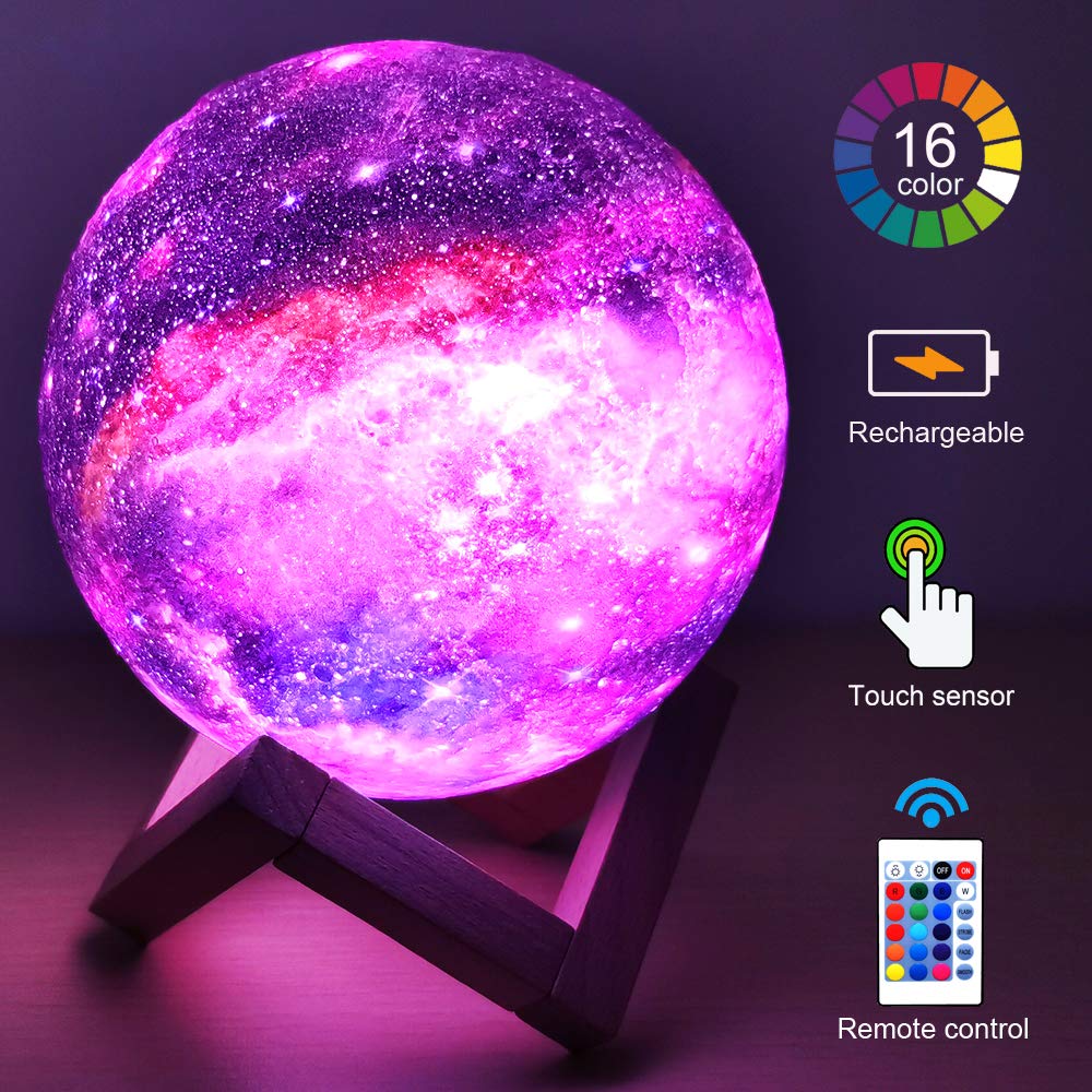 HYODREAM 3D lámpara de luna para niños lámpara Galaxy de luz nocturna