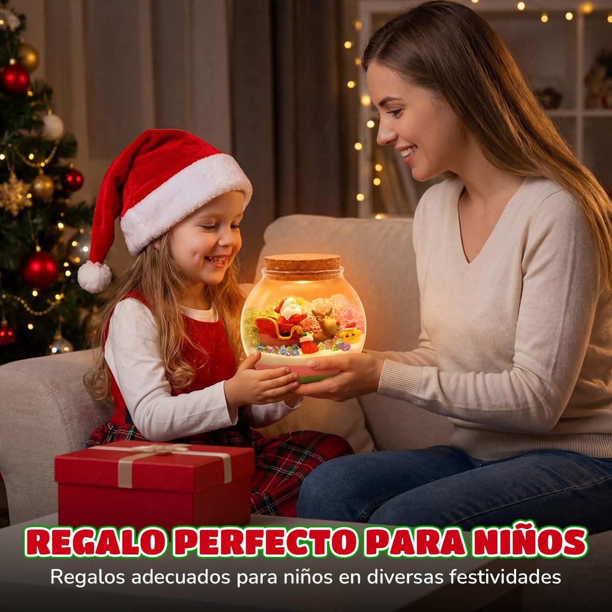 Kit de Terrario Arena Mágica con Luz Nocturna Niños
