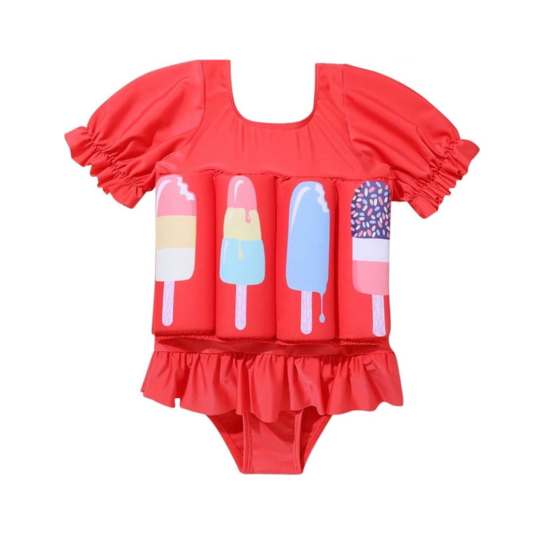 IDOPIP Traje de baño flotante para niños y niñas con flotabilidad ajustable para bebé, 2-3 años