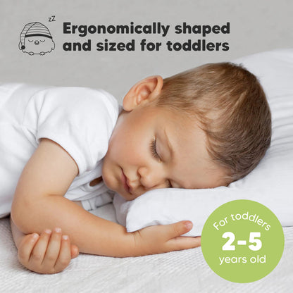 KeaBabies Paquete de 2 almohadas para niños pequeños de 13 x 18 pulgadas