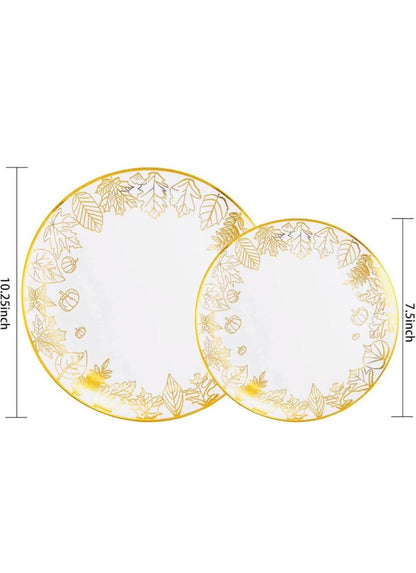 Set de platos plásticos para 30 personas, acción de gracias