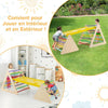 Juguete de escalada para niños pequeños, 3 piezas Montessori triángulo de madera escalador con 2 escaleras triangulares y rampa