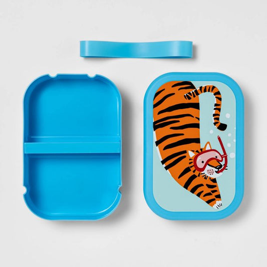 Sun Squad- Caja bento de tigre de plástico de 25oz