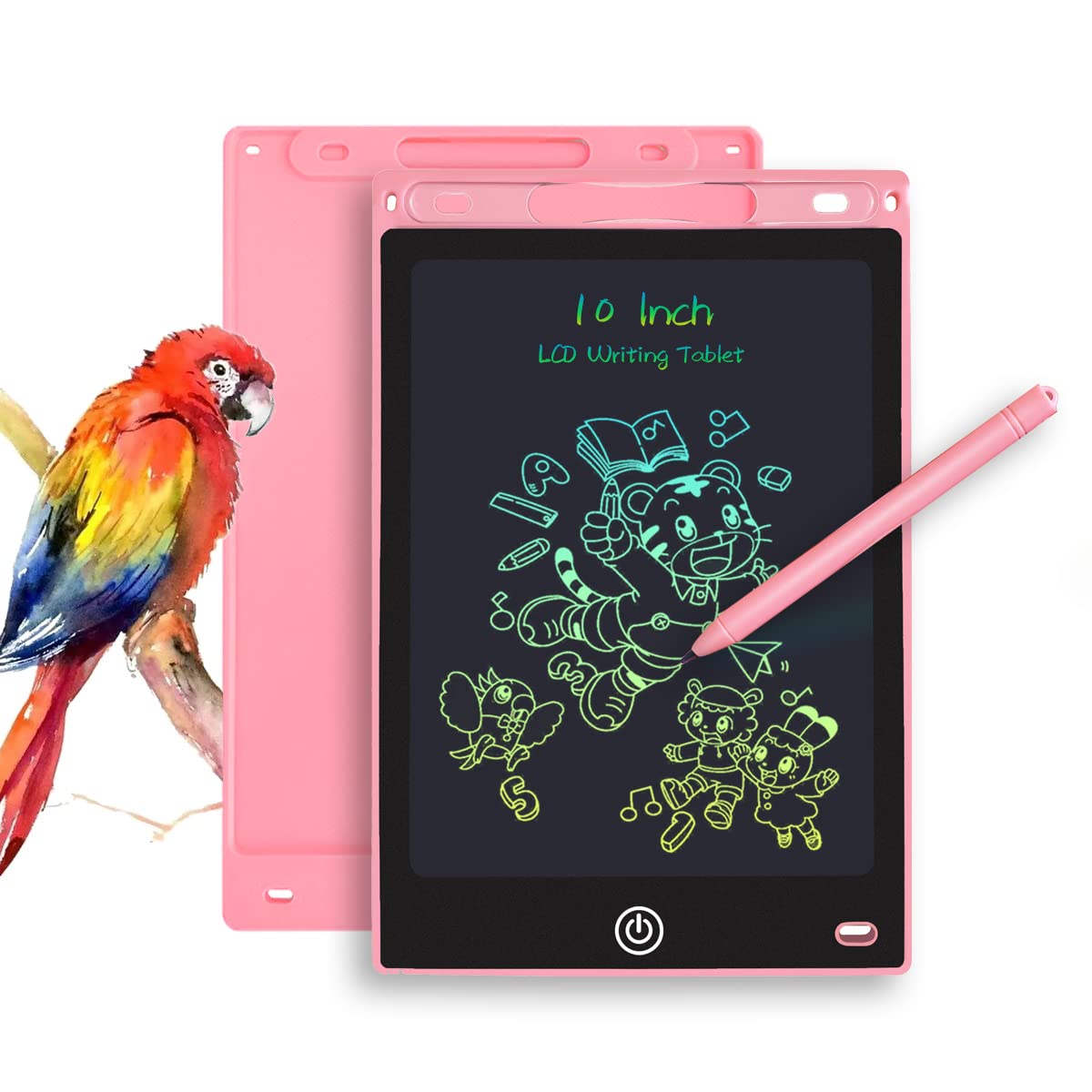 Tableta de dibujo con pantalla LCD de 10 pulgadas rosada