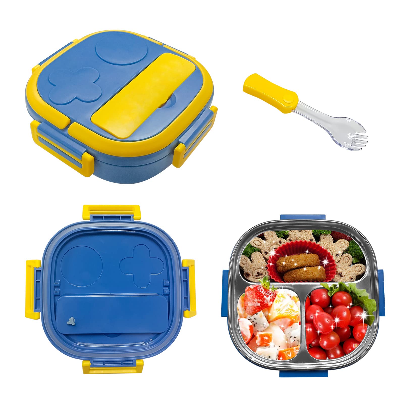 AQEENURA Lonchera pequeña Bento para niños