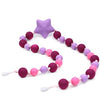 Collar Para Masticar de Silicona Para La Dentición Del Bebé, Estrella morado