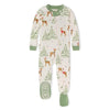 Burt's bees baby- Pijama con pies navideña, talla 3-6 meses