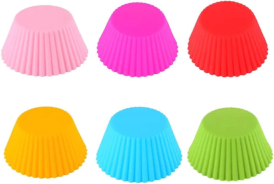 Tazas de silicona para cupcakes, paquete de 24