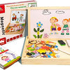 ODDODDY- Juguetes educativos de madera para niños, tabla de dibujo magnética, rompecabezas juegos de aprendizaje para niños