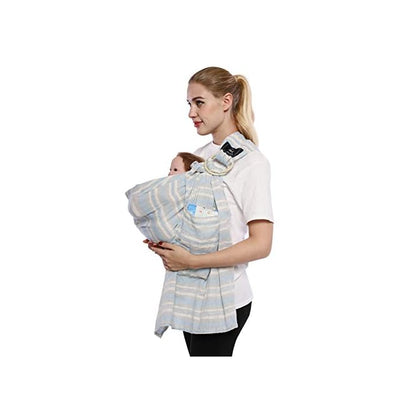 Cuby Ring Sling Portabebés para bebés y recién nacidos, rayas rosas