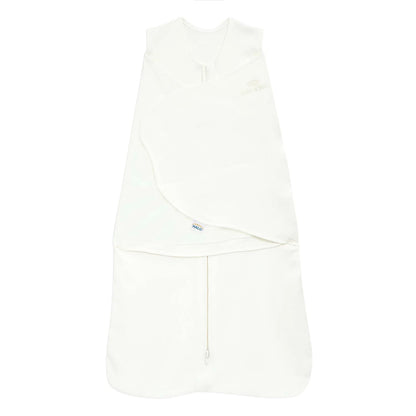 HALO- Saco de dormir con manta de arropar 100% algodón, Color Crema, talla Recién Nacido, 0-3meses