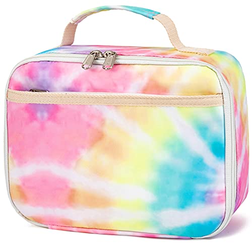 Lonchera para niños y niñas, bolsa con aislamiento para el almuerzo, diseño Tie Dye