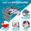Kenley Kids Bandeja de viaje, bandeja de regazo en asiento de automóvil para niños azul