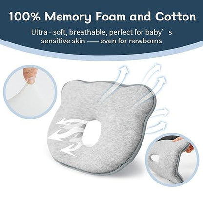 Almohada de espuma viscoelástica Cococu para bebés recién nacidos