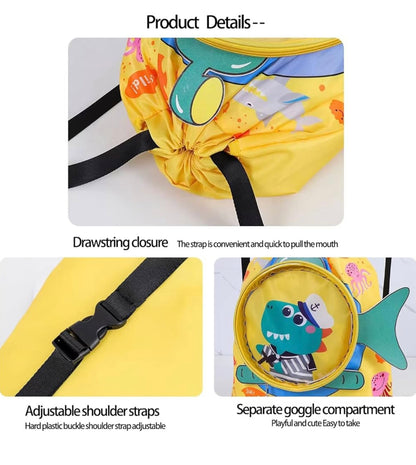 Gsiujch Mochila de natación seca y húmeda para niños