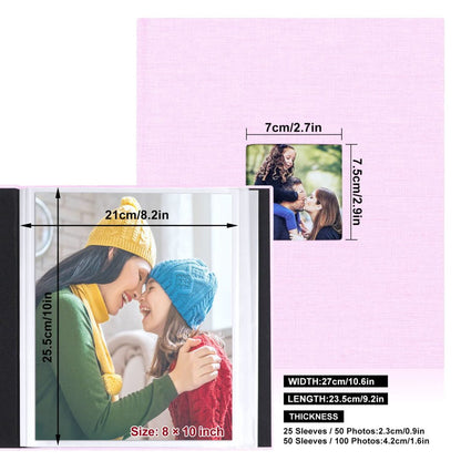 Lanpn Álbum de fotos de 8 x 10 pulgadas, 50 bolsillos, paquete de 2 unidades