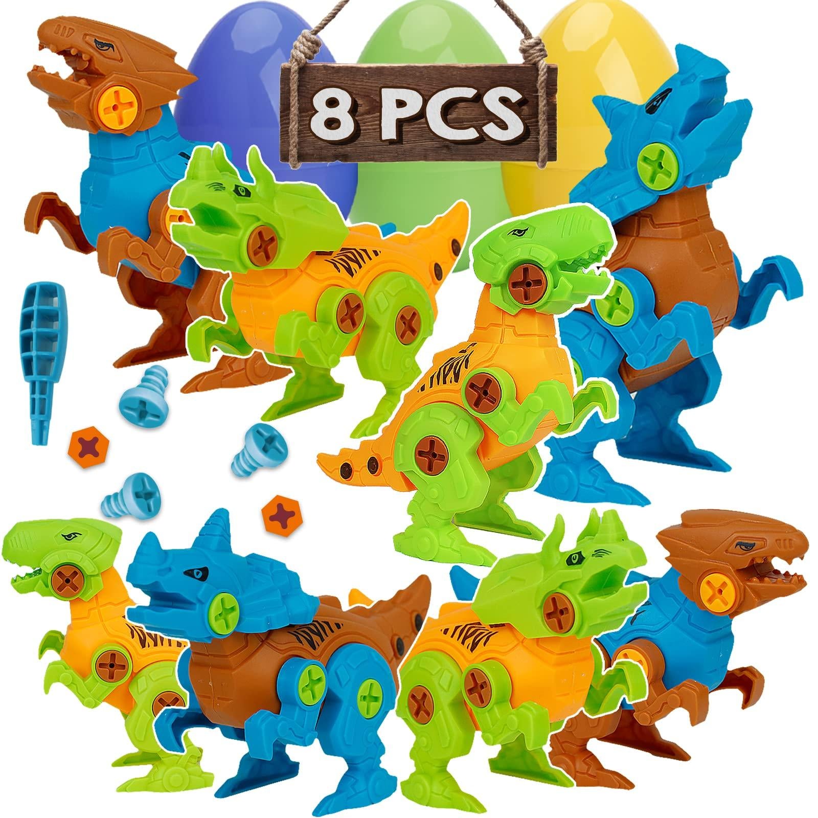 Paquete de 8 juguetes de dinosaurio