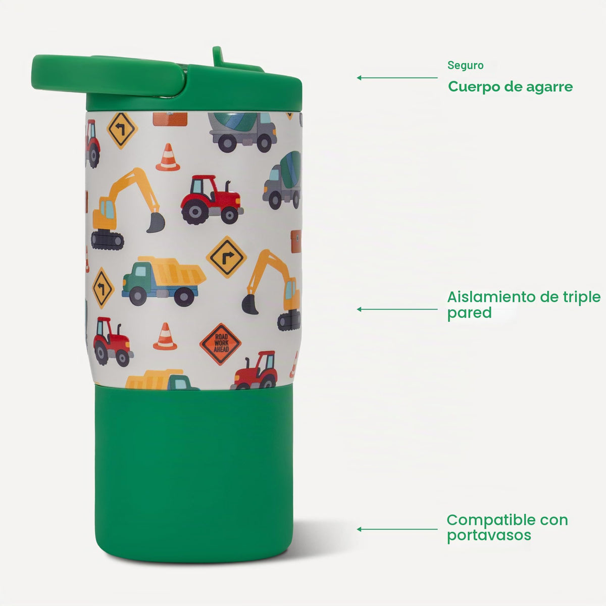 HydroJug Sport - Botella de agua aislada para niños de 14 onzas