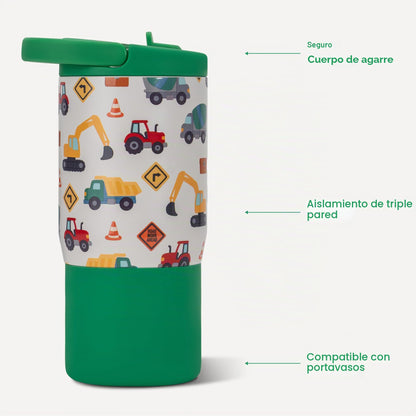 HydroJug Sport - Botella de agua aislada para niños de 14 onzas