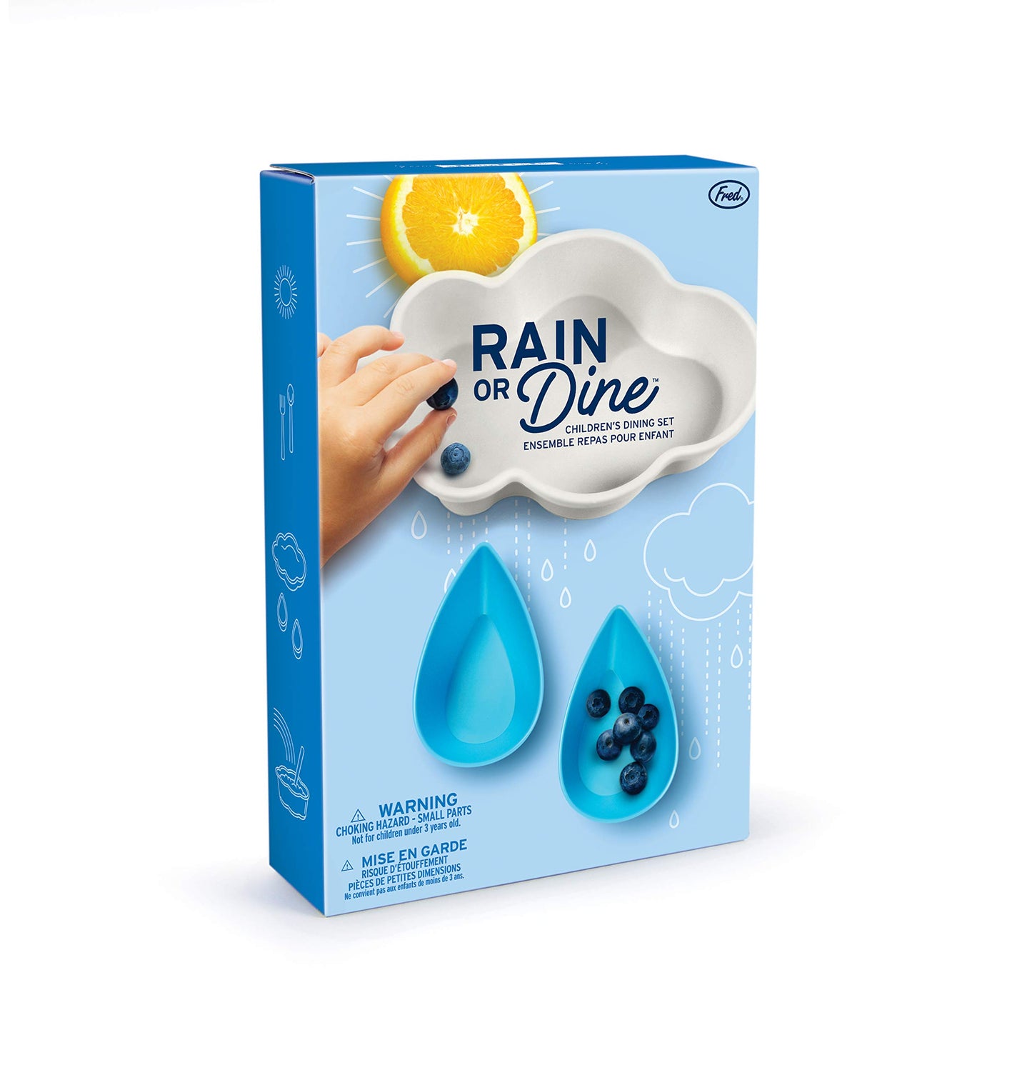 Genuine Fred LLUVIA O DINE - Juego de comedor de 3 piezas