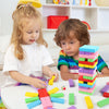Juego de mesa de bloques de madera para niños, 48 piezas
