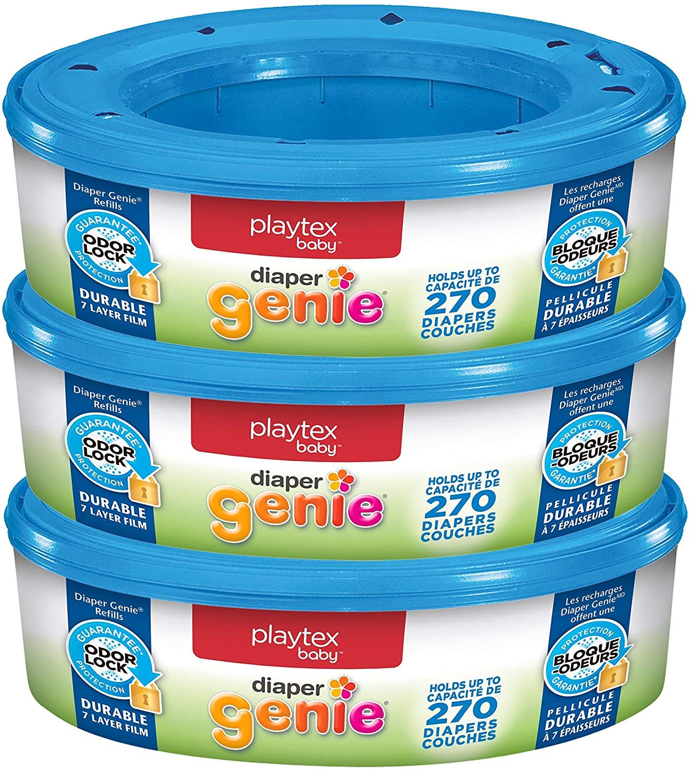 Repuesto de pañales Diaper Genie de Playtex, 270 unidades (paquete de 3)