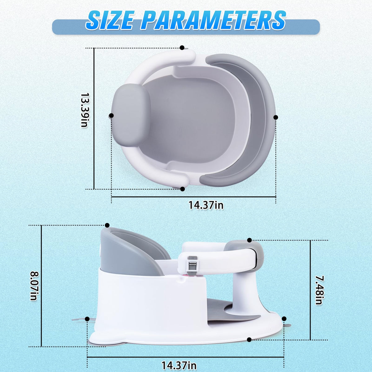 Asiento de baño para bebés Mostop, para bebés a partir de 6 meses