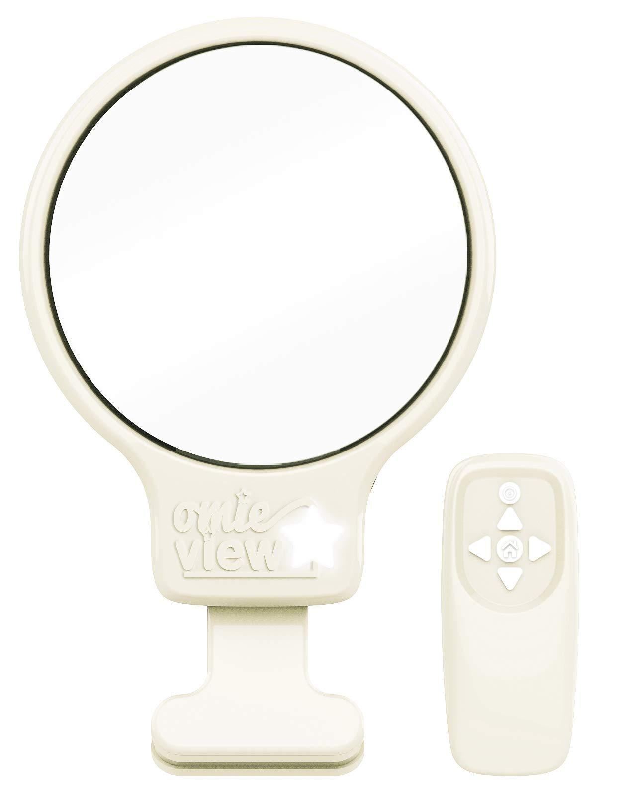 Espejo de cuna Omie View – Espejo de clip con mando a distancia y luz LED para monitoreo