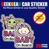 GEEKBEAR Adhesivo para bebé a bordo para autos