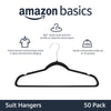 Amazon Basics - Ganchos para ropa de terciopelo, para trajes, antideslizantes (40 unidades)