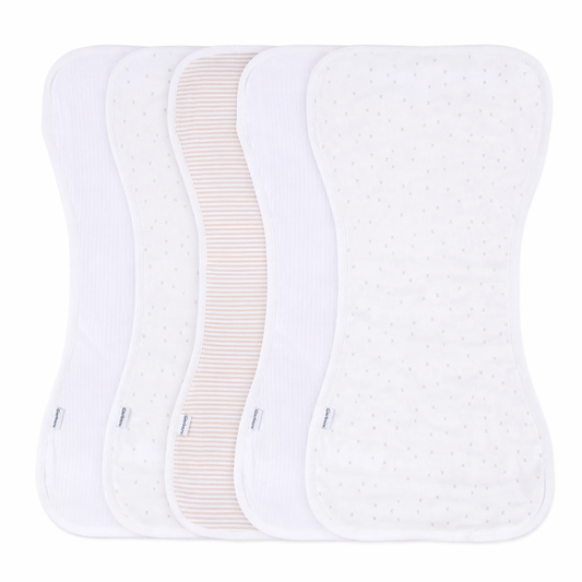 Gerber Baby- Paños para eructar (paquete de 5) - Blanco
